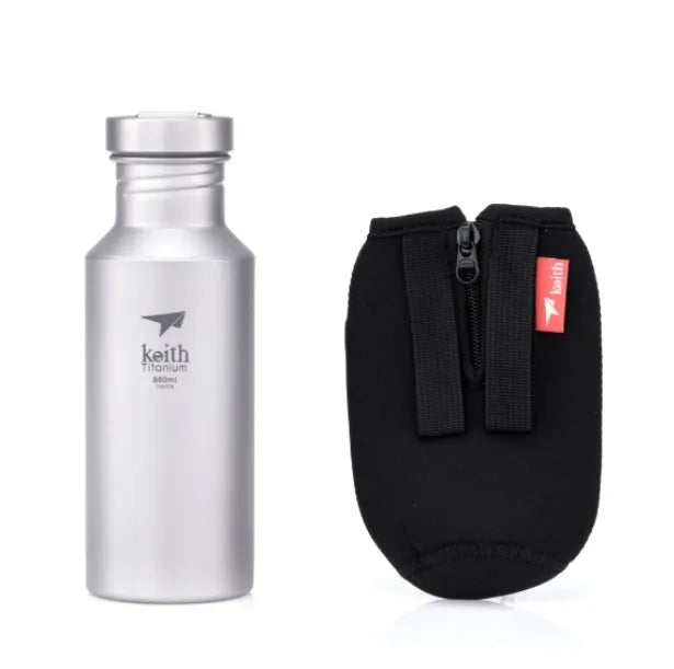 Titanium 550ml Ultralight Leakproof Sport Water Bottle Eco-Friendly Metal for Outdoor Camping Hiking