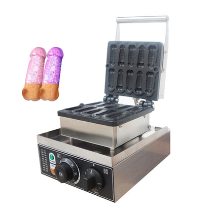 US Commercial 110/220V Stainless Steel Waffle Maker Machine Creative Pattern Non-Stick for Coating 50-300/122-572