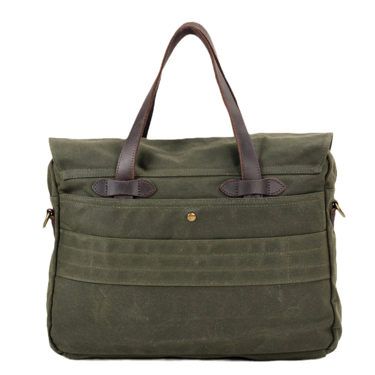 Soft Batik Canvas Men's Business Briefcase 15.6 Inch Computer Bag Retro Casual Handheld Shoulder Crossbody Bag