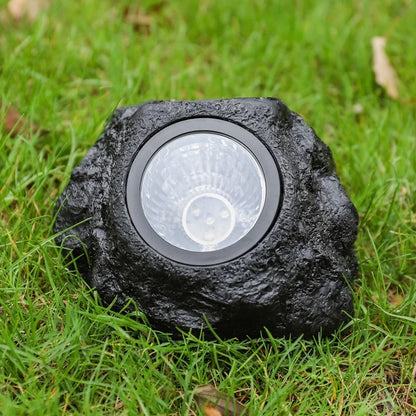 Wason Solar Rock Light Outdoor Garden Decorative Waterproof LED Solar Powered Garden Stone Light for Pathway Walkway Landscape