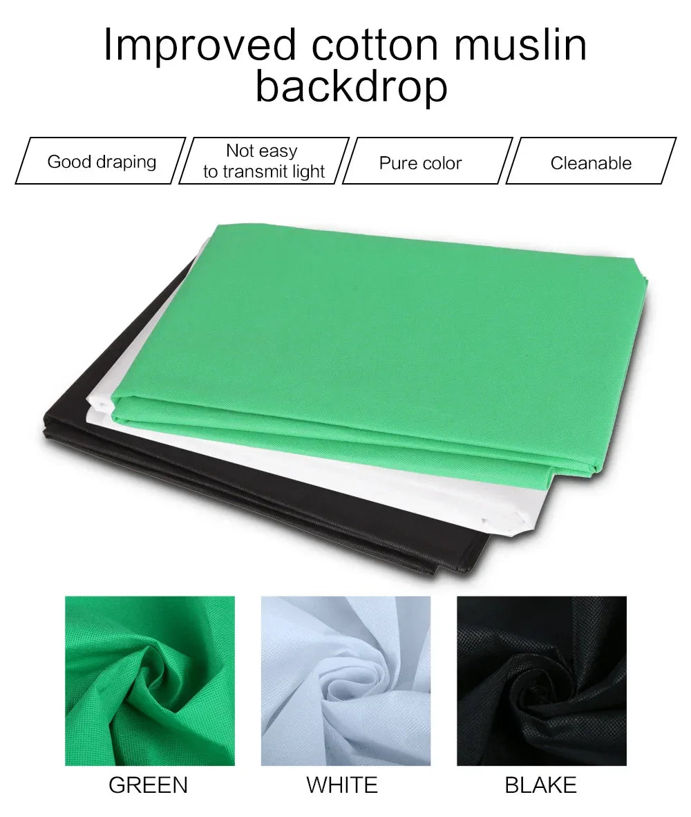 Photography Lighting Kit 2x3M Photo Background Backdrops Soft Umbrella Softbox Light Stand  Portable Bag For Photo Studio Shoot