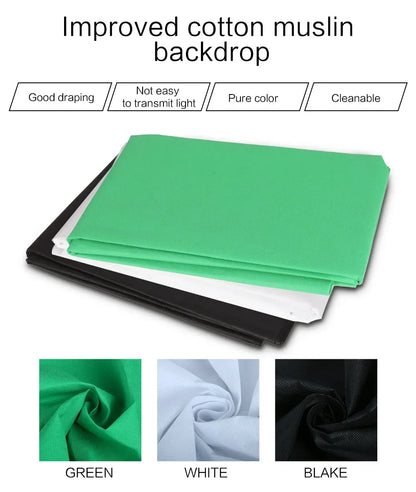 Photography Lighting Kit 2x3M Photo Background Backdrops Soft Umbrella Softbox Light Stand  Portable Bag For Photo Studio Shoot