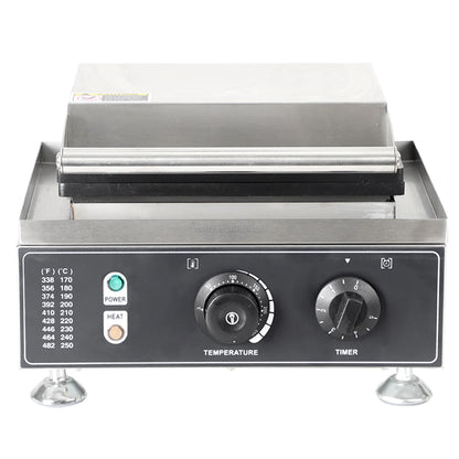Commercial Electric Double-Sided Waffle & Donut Maker 5-Hole Non-Stick Surface Temperature Range 122-572℉ for Holiday Inn