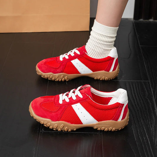 Thick-Soled German Training Women 2026 Autumn Versatile Sports Shoes Fashionable Soft-Soled Breathable Mesh Forrest Gump Shoes by PDG ibma