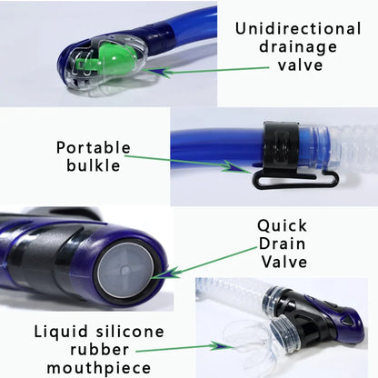 JUNHAIINS Wholesale Snorkel with Dry Breathing Top Valve for Diving Scuba Swimming for Wholesaling Professional Freediving