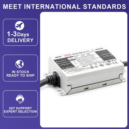 Mean Well XLG-50-A 50W IP67 Waterproof Power Supply Constant Power LED Driver for Outdoor Lighting and Signage
