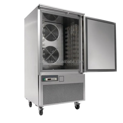 High Efficient 10/15 Trays Small Air Cooling Plate Freezer & Blast Chiller with Stainless Steel 304 and Fast Freezing