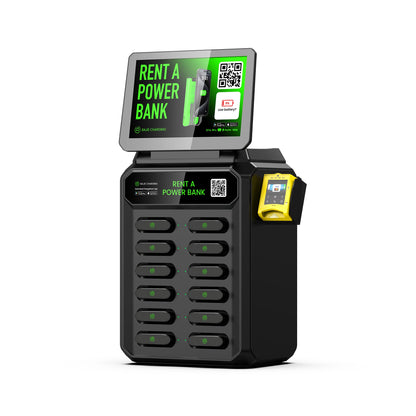 12 Slots Share Power Bank Station Cell Phone Charger Vending Machine with POS Card Operated Cell Phone Charging Station Kiosk