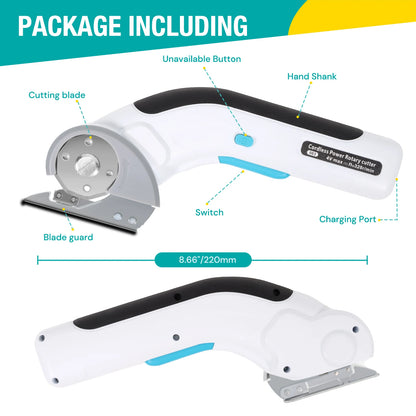 New Handheld Cordless Electric Scissors for Clothing Leather Small Carpet Tailoring Cordless 3mm Thickness