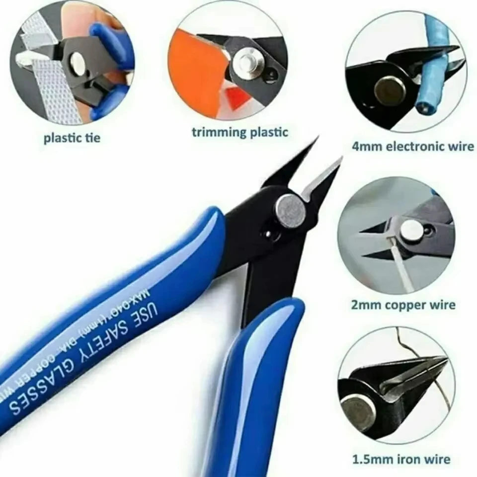 Steel Diagonal Pliers Wire Cutters and Strippers Model Tool for Electronic Cutting RC Helicopter & FPV Drone DIY Parts