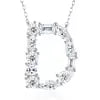 Pass Diamond Tester Letter C Multi Cut VVS Moissanite Necklace 925 Silver Platinum Plated Elegant Fine Jewelry Necklace