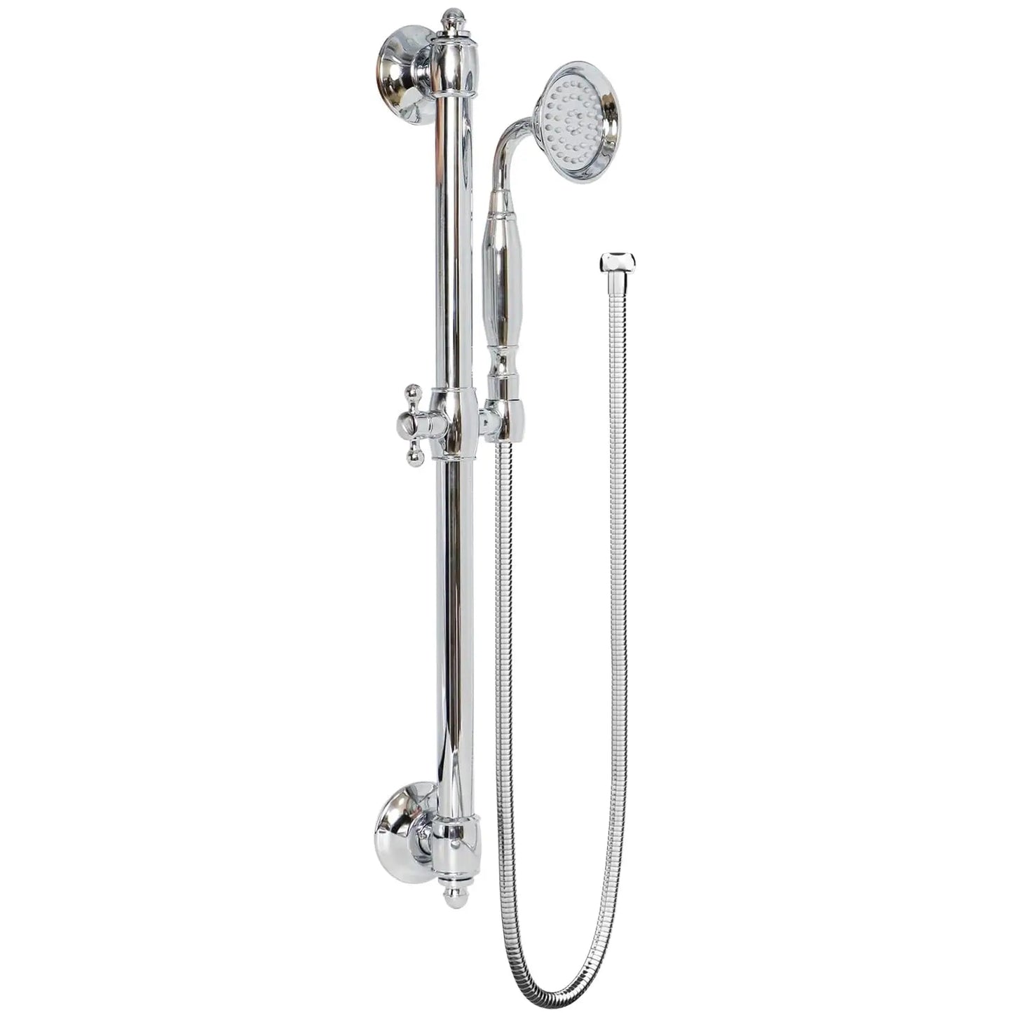 Brass Polished Chrome Concealed Shower System Bathroom Slide Bar Rainfall Shower Set
