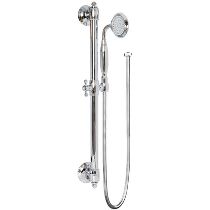 Brass Polished Chrome Concealed Shower System Bathroom Slide Bar Rainfall Shower Set