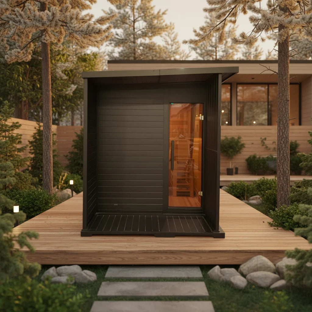 Luxury Panoramic Sauna | Artisan-Crafted From Hemlock & Red Cedar with Advanced Heating | Factory Direct Wholesale