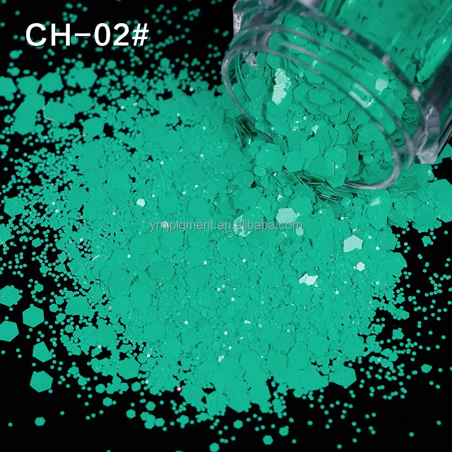 Factory Matt Macaron Colors Nail Sequins Solvent Resistant Non-Toxic Chunky Glitter Bulk Tumbler Snow Globe Epoxy Resin Festival
