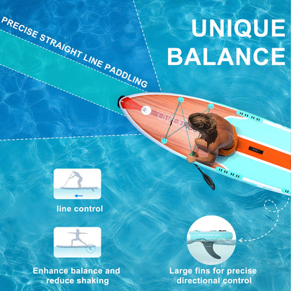 CE Certified Inflatable Stand up Paddle Board with Heavy Duty EVA Deck Pad for Ocean Waters and Lake Recreation Activities