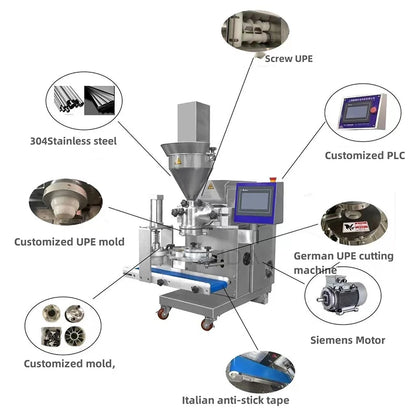 Fully Automatic Churros Encrusting Filling Making Machine Automatic Stuffed Cookies Filling Pastries