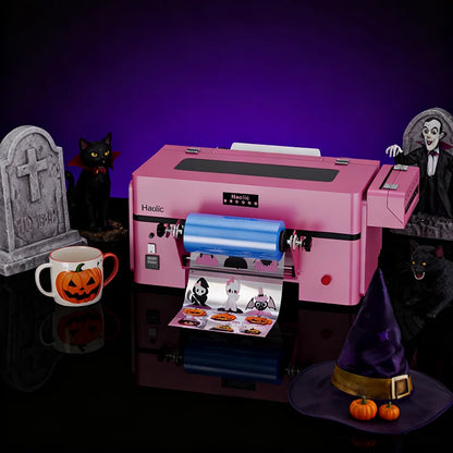 Haolic New Automatic UV DTF Printer Machine UV Ink 1 Year A3 Size for Cups Tumblers Phone Cases Glass Wood Acrylic Signs