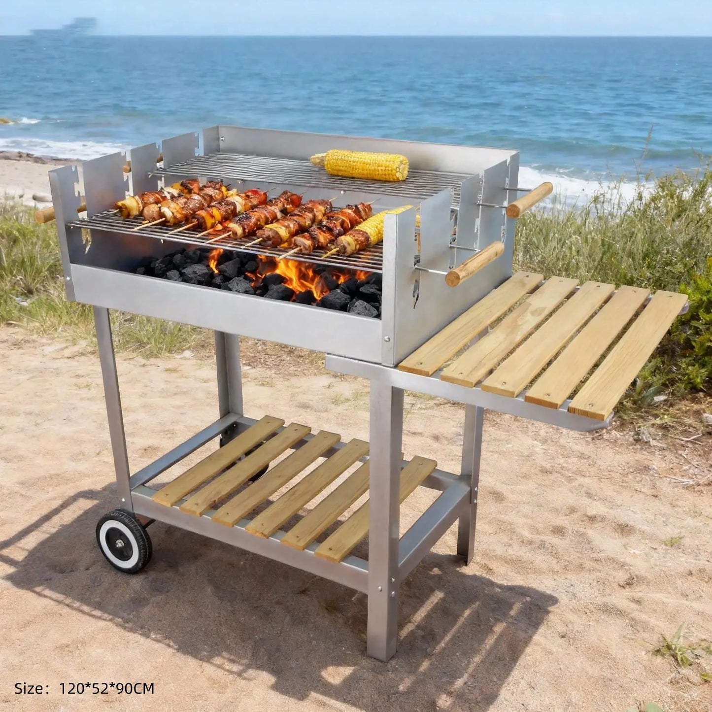 Bbq Pod Charcoal Commercial Bbq Smoker Buiten Keuken Stainless Steel Bbq Grill Donut Boat Portable Charcoal Bbq Grill Boat Set
