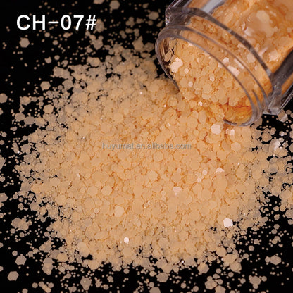 Bulk KG Bag Holographic Macaron Glitters Solvent Resistant Polyester Chunky Glitter for Resin Craft Tumbler Snowglobe