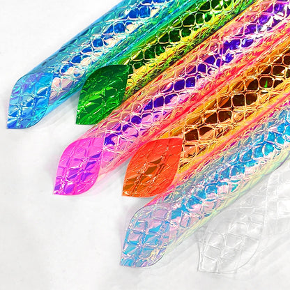 30cmx135cm Roll Holographic Stone Embossed Pattern Faux Leather Leatherette Fabric Synthetic Leather for  Making Bag Shoes Craft