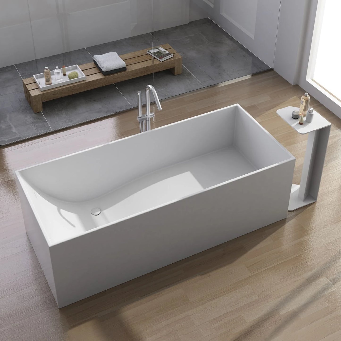 CLASIKAL Factory Direct Sales Hotel Home Independent Luxury Bathtub Material High-quality Artificial Stone Soaking Bathtub
