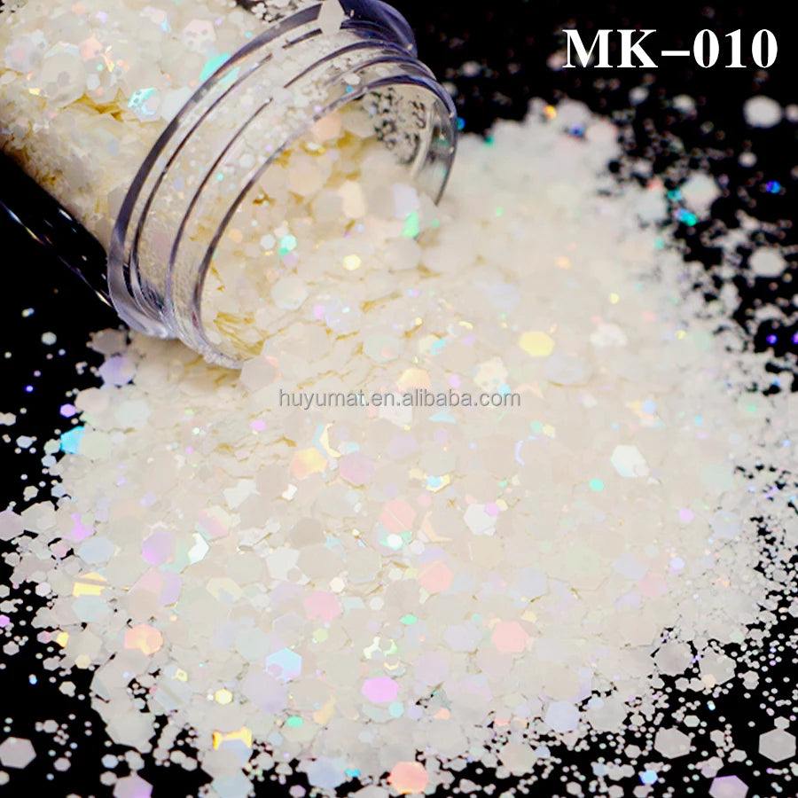 Bulk KG Bag Holographic Macaron Glitters Solvent Resistant Polyester Chunky Glitter for Resin Craft Tumbler Snowglobe
