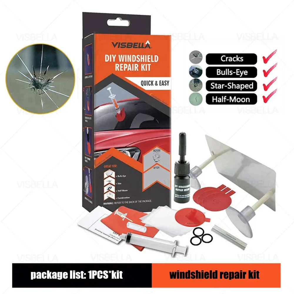 Car Windshield Repair Kit DIY Window Repair Tool Windscreen Glass Scratch Crack Restore Renewal Window Screen Polishing