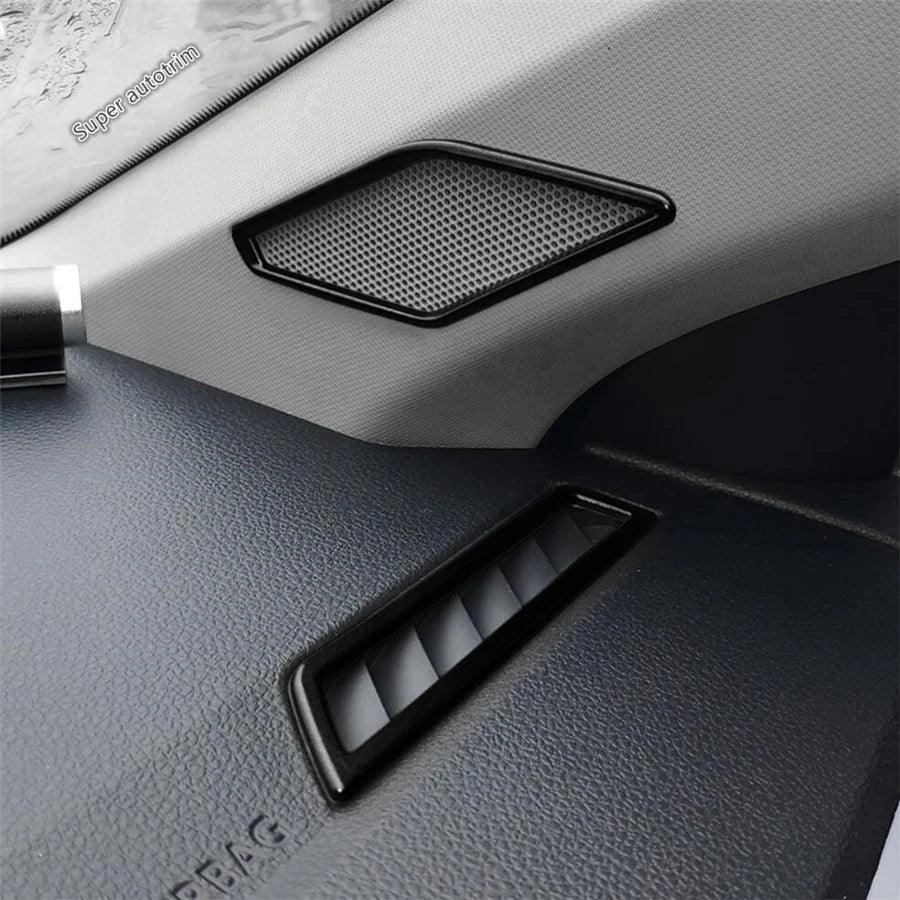 Center Control Gear Shift Panel Inner Door Armrest Handle Cover Trim Black Fit For VW Volkswagen Polo 2019 - 2023 Accessories