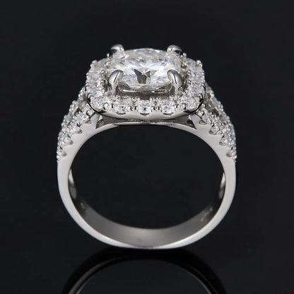 Wholesale Custom Fine Jewelry Engagement Rings for Ladies Luxury Wedding Ring 925 Silver Moissanite Ring for Women