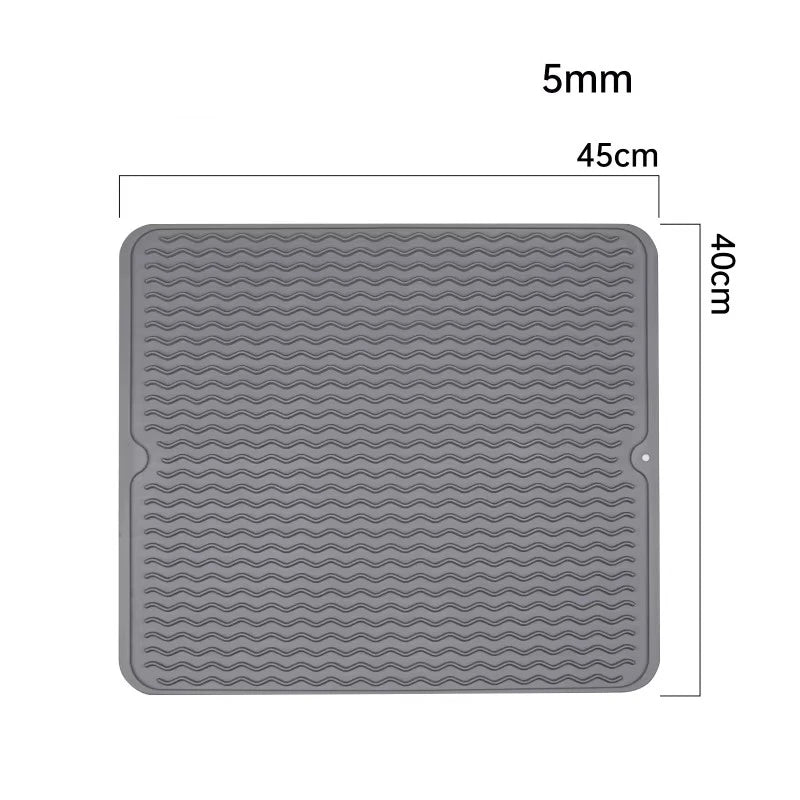 Silicone Dish Quick Bar Drying Dining Table Bath Mat Custom Logo Foldable Kitchen Large Microfiber