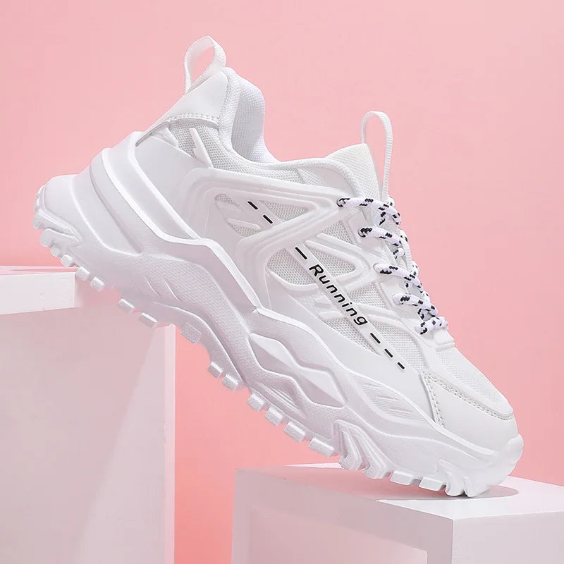 Women's & Men's 2026 Lighted Summer Platform Flat White Pink Casual Trainers Chunky Sport Sneakers Running Walking Shoes