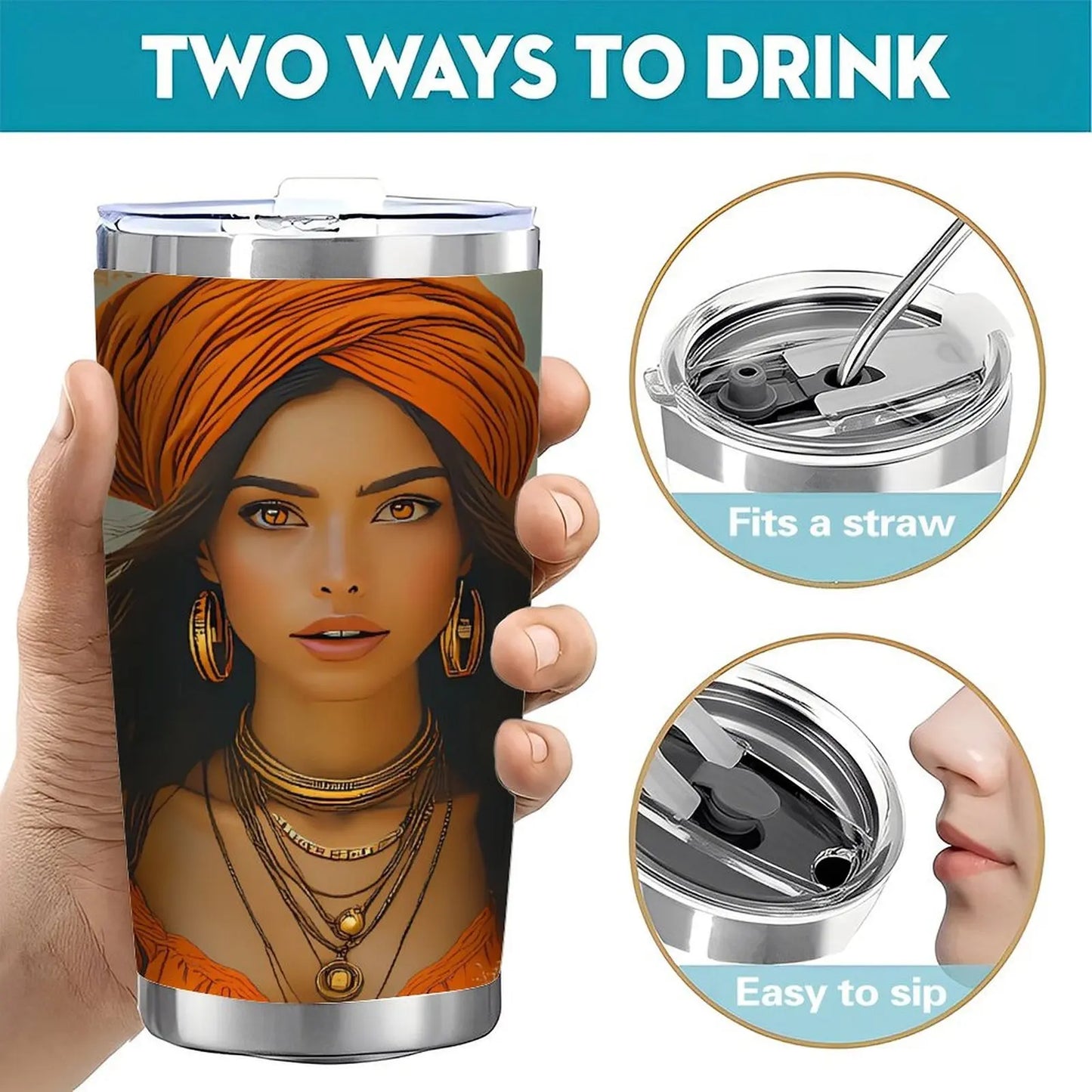 Backyard BBQ Must-Have 20oz Casual Double Silver Side Tumbler