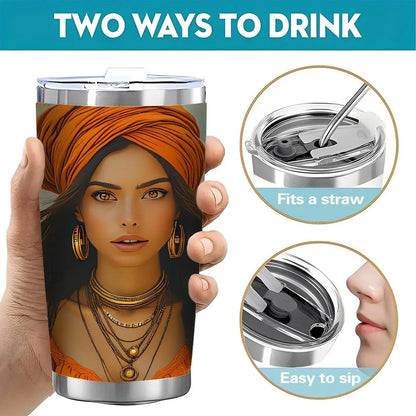 Backyard BBQ Must-Have 20oz Casual Double Silver Side Tumbler