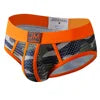 For Camouflage Print Color-Block Briefs Knitted Breathable Quick Dry Anti-Bacterial Low Rise Men's Underwear
