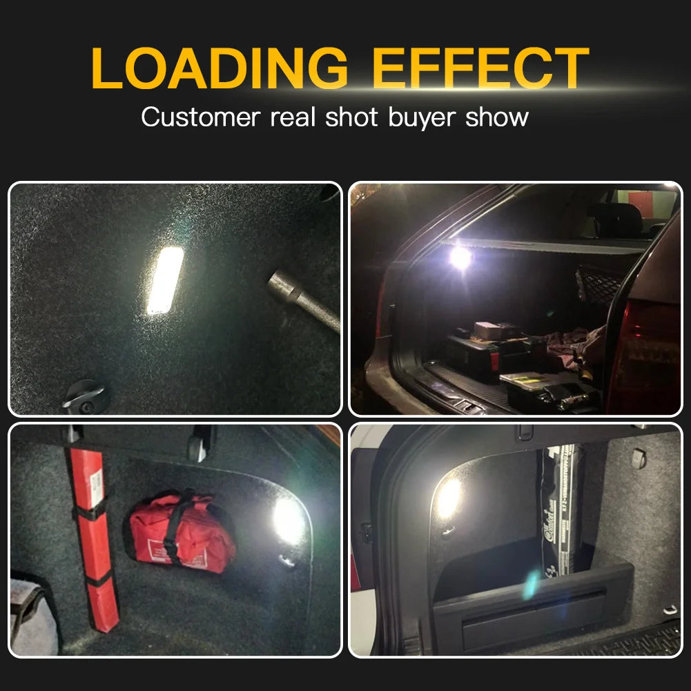 2x LED Footwell Under Courtesy Light Luggage Trunk Glove Box Lamps For Audi A3 S3 A4 S4 RS4 A6 S6 RS6 A5 A2 A1 A8 S8 Q5 Q7 TT R8