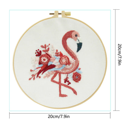 Factory DIY flamingo Practice Embroidery Set for Beginners Semi finished Handmade Cross stitch Decoration Crafts