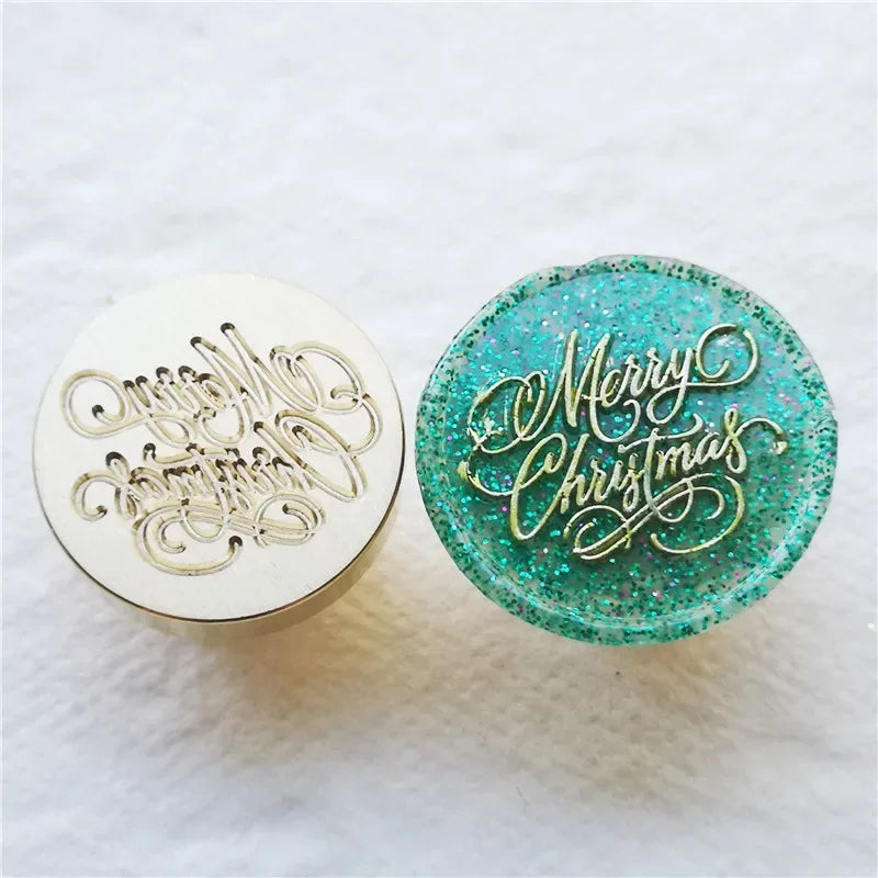 Greeting stamp with love thank you happy birthday christmas handmade Wax Seal Stamp Retro Antique Sealing Wax baby friend gifts