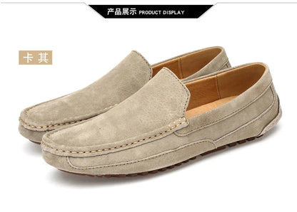 Suede Leather Man Loafers Luxury 2021 Casual Shoes For Men Boat Shoes Handmade Men Slipon Driving Shoes Male Moccasins Zapatos99