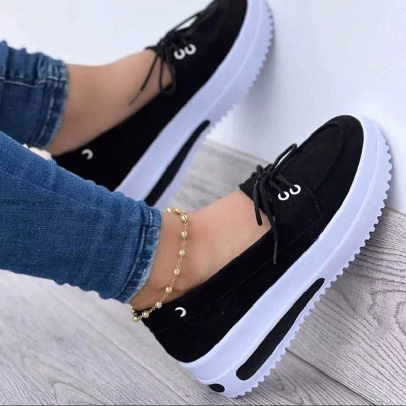 Big Size Autumn and Winter Cotton Shoes for Women, Winter Soft Soled Warm Flat Bottomed Bean Shoes Versatile Women's Shoes