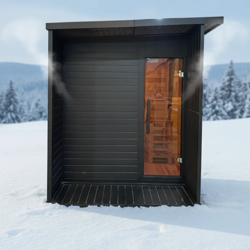 Luxury Panoramic Sauna | Artisan-Crafted From Hemlock & Red Cedar with Advanced Heating | Factory Direct Wholesale