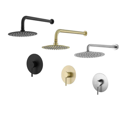 High Quality Hot Sale Concealed Wall Mounted Bathroom Shower Faucet Set Hot & Cold Water Rainfall Shower Mixer