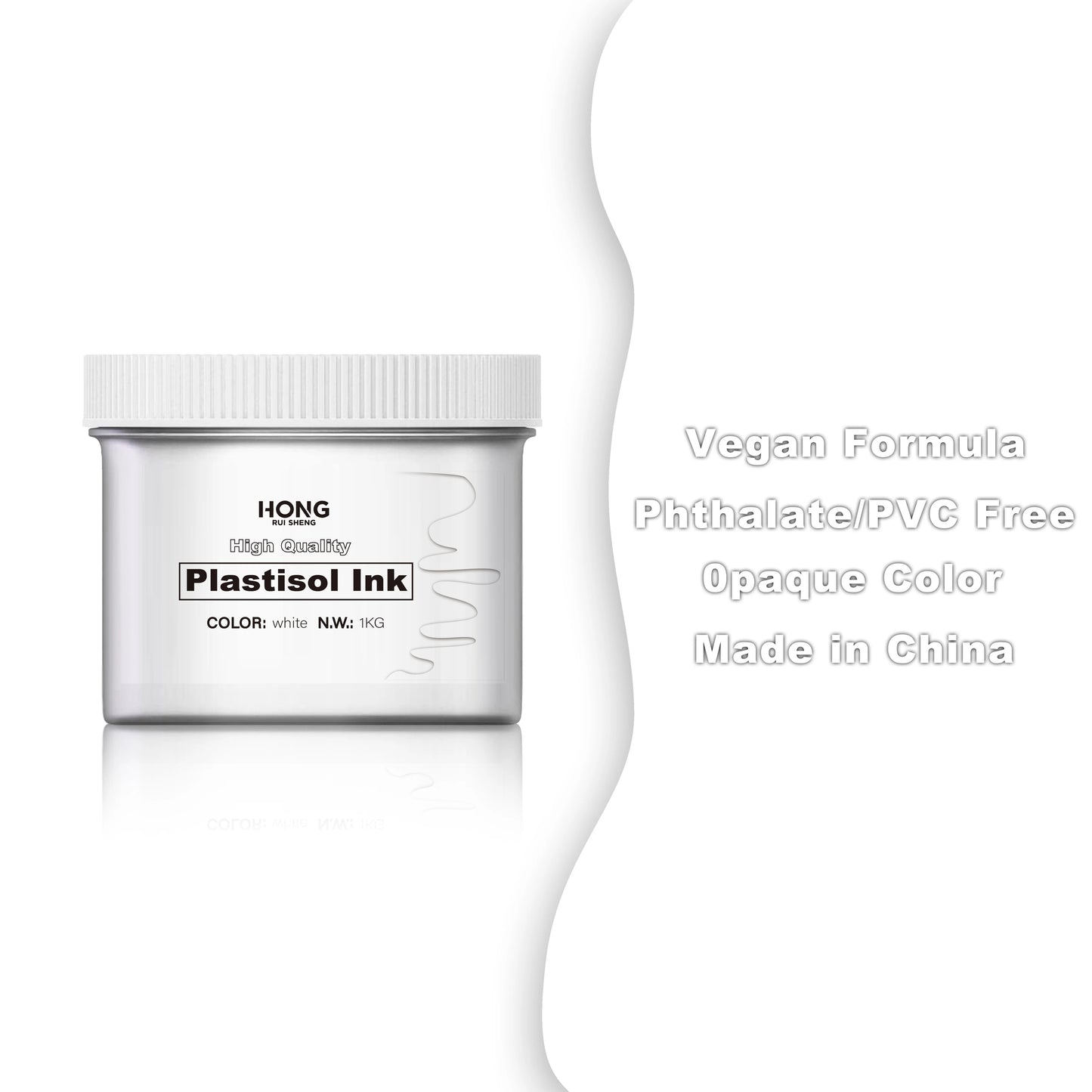 SOLLYD White Screen Printing Plastisol Ink - Super Strong Coverage, Conceals Blemishes Without Leaving Any Marks