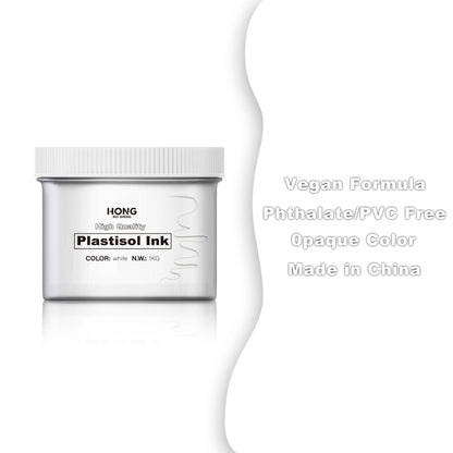 SOLLYD White Screen Printing Plastisol Ink - Super Strong Coverage, Conceals Blemishes Without Leaving Any Marks