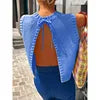 Women's Vintage Ice Silk Knitted Vest Spring Summer Casual Cross-Border Fashion Solid Layered Sleeveless Top Apricot Thin