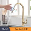 Touch Sensor Smart Kitchen Sink Faucet Flexible Pull Out Spout Deck-mount Hot Cold Water Mixers Kitchen Tap