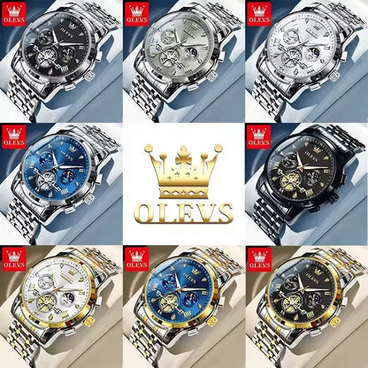 Hot Brand OLEVS Watch 2856 High Quality Men's Quartz Watch Fashion Luminous Hands Chronograph 30M Waterproof Men Watches