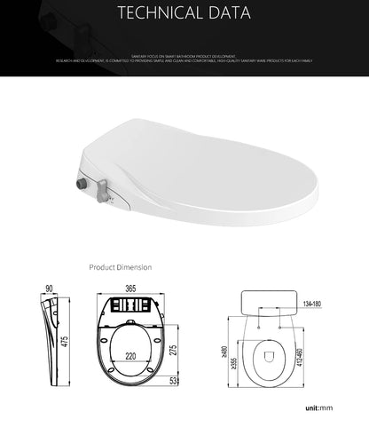 Dual Nozzle Plastic Toilet Seat Cover Vertical Spray Cold Water Eco-Friendly Soft Close Easy Installation Non-Electric Bathroom