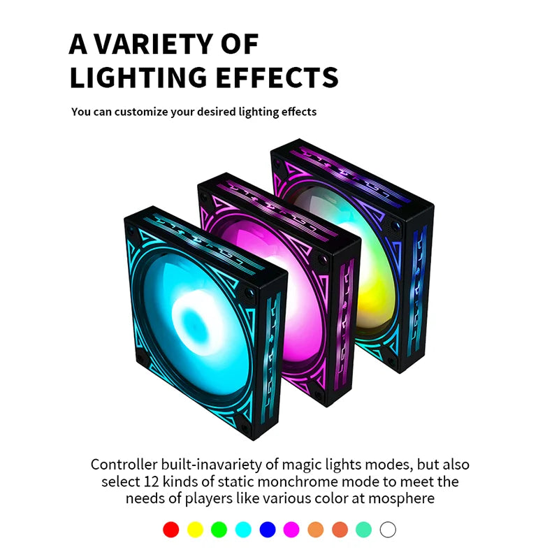 Lovingcool Factory New Style Gaming PC Fan ATX Case RGB Air CPU Cooler 120mm 5V ARGB Computer PC Cooling Fans Kit Support SYNC