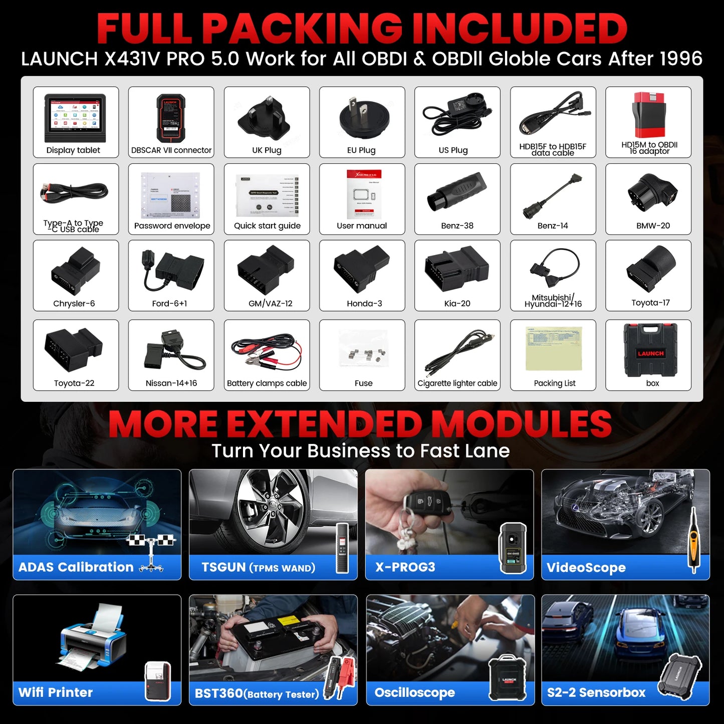 USA EU Warehouse 2026 Launch Latest Version X431 Pro V5.0 BT  Auto Diagnostic Tool for All Cars